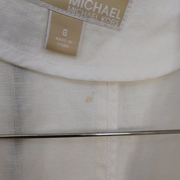 Michael Kors White Linen Blazer - Picture 5 of 5